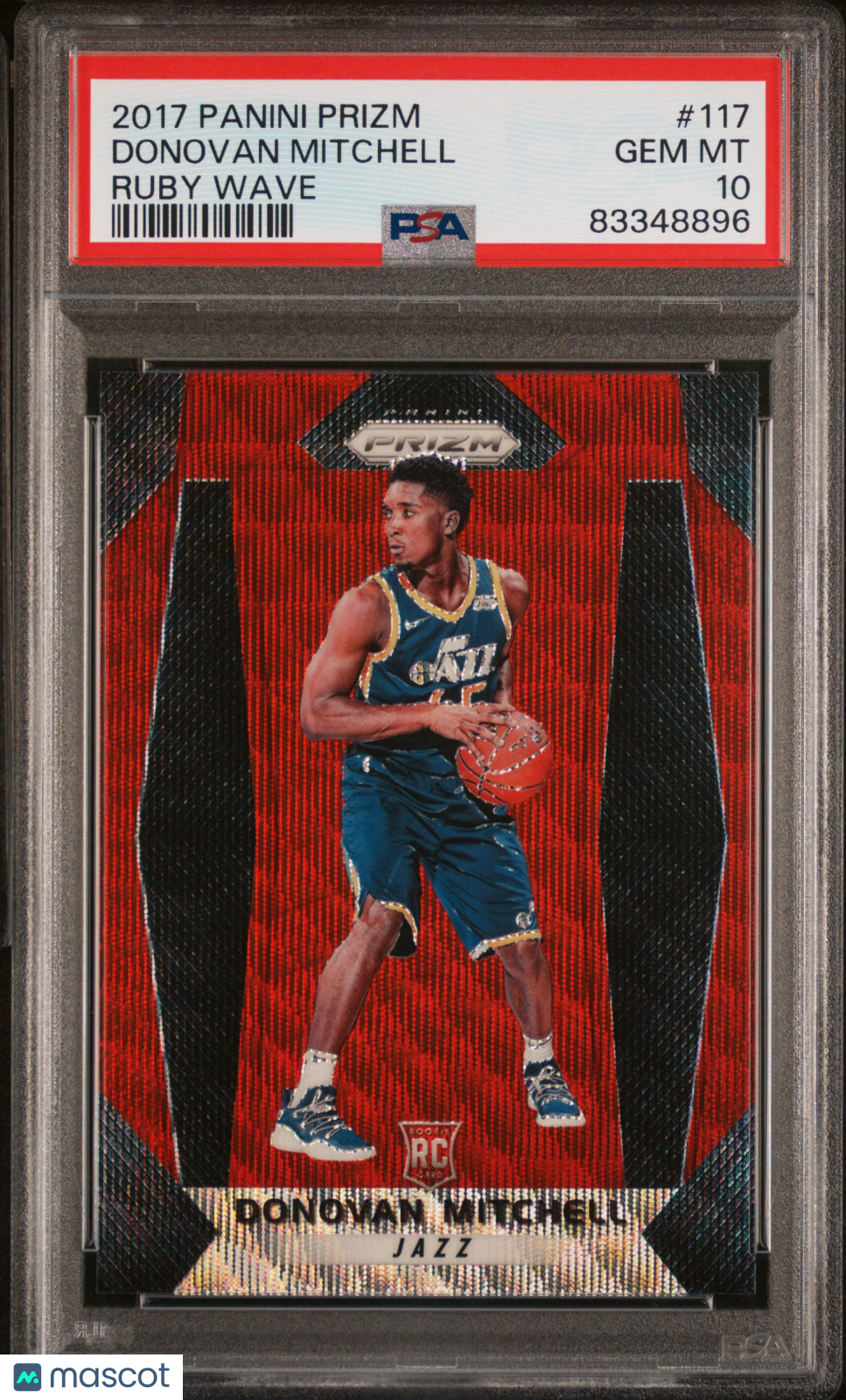 Donovan Mitchell - 2017 Panini Prizm Ruby Wave PSA 10 GEM MINT Rookie
