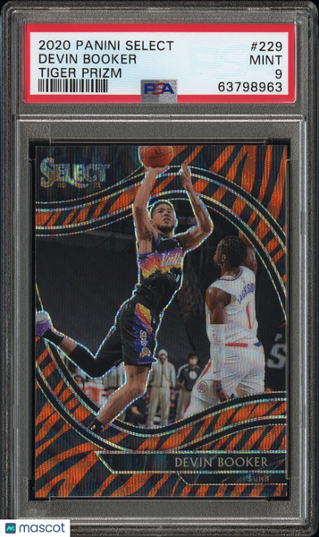 Devin Booker - 2020-21 Panini Select Tiger Courtside Prizm PSA 9