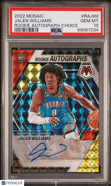 Jalen Williams - 2022 Panini Mosaic Rookie Autographs Mosaic Choice PSA 10