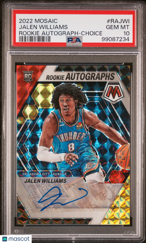 Jalen Williams - 2022 Panini Mosaic Rookie Autographs Mosaic Choice PSA 10