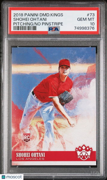 Shohei Ohtani - 2018 Panini Diamond Kings Pitching #73 Rookie PSA 10
