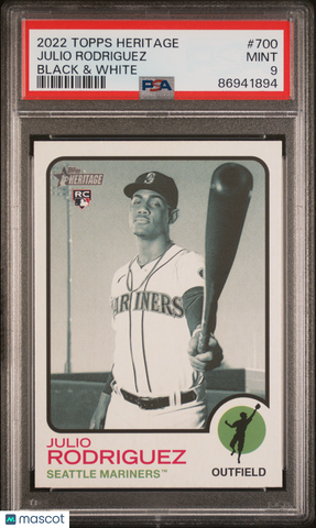 Julio Rodriguez - 2022 Topps Heritage Black & White PSA 9