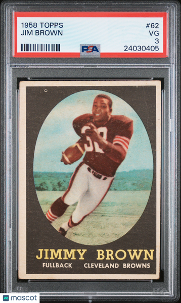Jim Brown - 1958 Topps Football PSA 3 #62