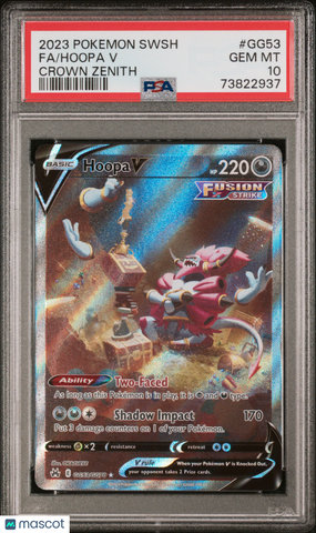 2023 Pokemon Sword And Shield Crown Zenith Hoopa V Fa #GG53 Crown Zenith PSA 10