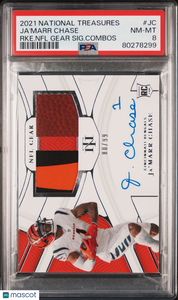 Ja'marr Chase - 2021 Panini National Treasures Rookie Combos PSA 8 80/99