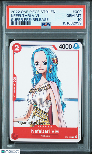 2022 One Piece Starter Deck St01-Straw Hat Crew Nefeltari Vivi PSA 10 #009