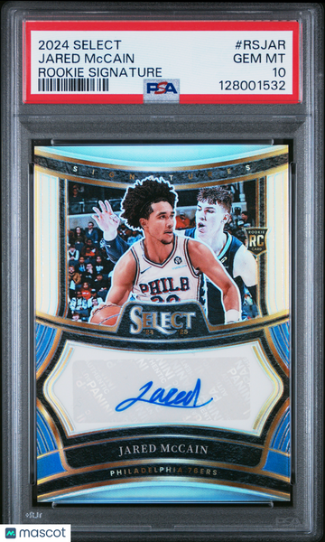 Jared Mccain - 2024 Panini Select Rookie Signatures PSA 10