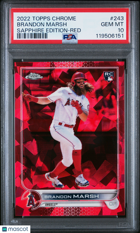 Brandon Marsh - 2022 Topps Chrome Sapphire Edition Red PSA 10 2/5