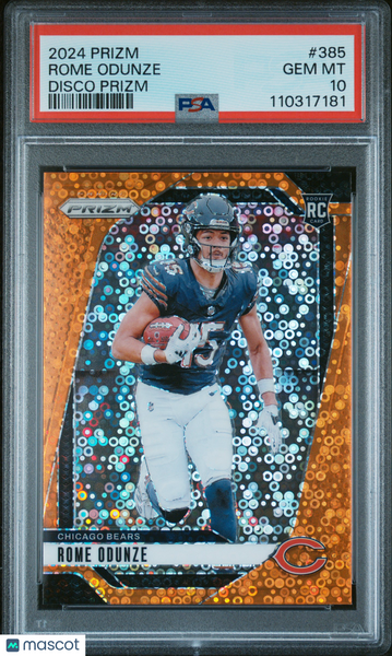 Rome Odunze - 2024 Panini Prizm Disco PSA 10