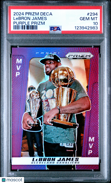 LeBron James - 2024 Panini Prizm Deca Purple PSA 10 40/99