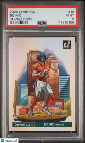 Bo Nix - 2024 Panini Donruss Downtown! PSA 9