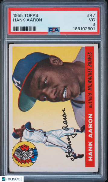 Hank Aaron - 1955 Topps #47 PSA 3