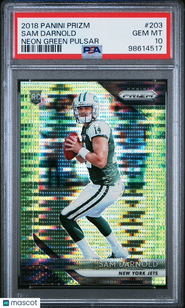 Sam Darnold - 2018 Panini Prizm Neon Green Pulsar PSA 10