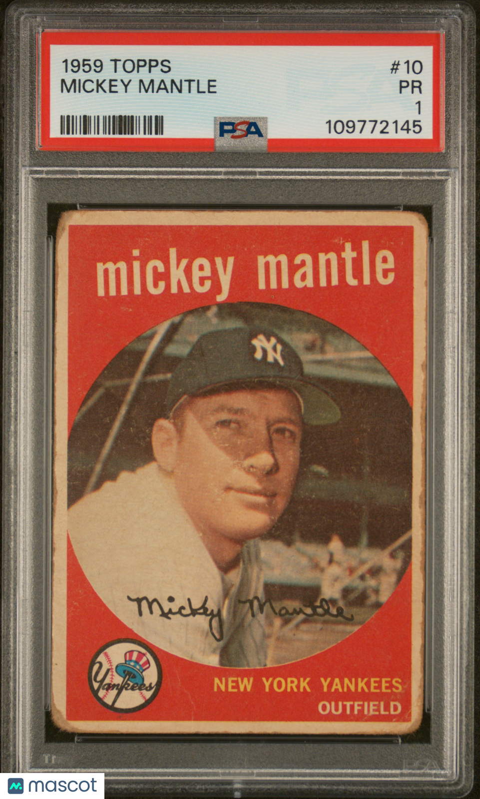 Mickey Mantle - 1959 Topps PSA 1