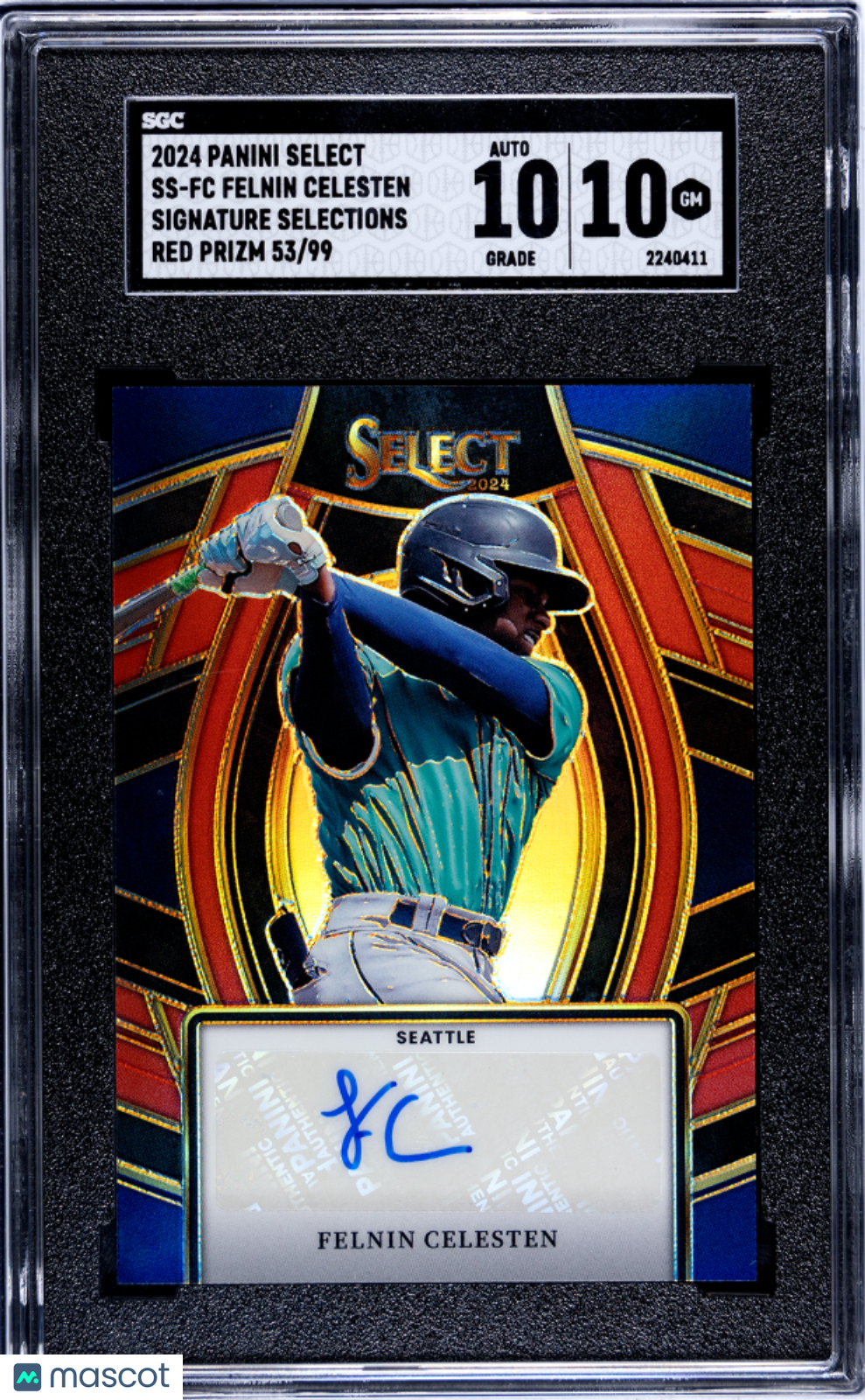 Felnin Celesten - 2024 Panini Select SIG. Selections Red Prizm SGC 10