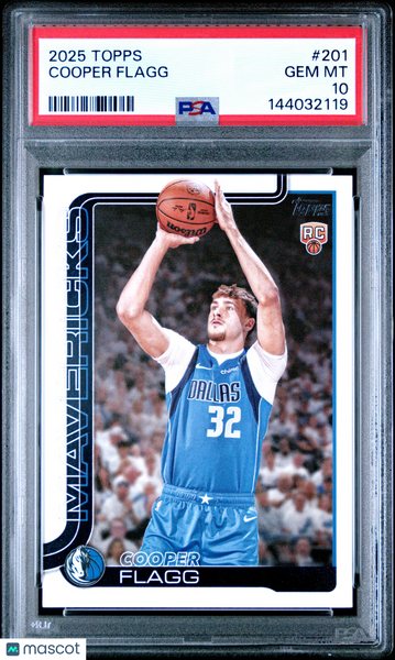 Cooper Flagg - 2025 Topps Flagship Rookie Card PSA 10 #201