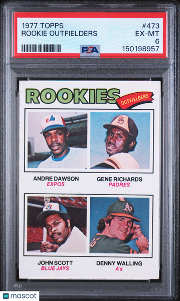 Rookie Outfielders - 1977 Topps PSA 6