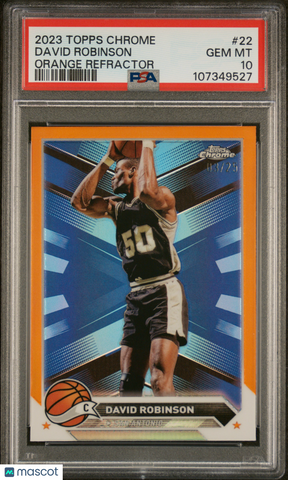 David Robinson - 2023 Topps Chrome Orange Refractor PSA 10 03/25