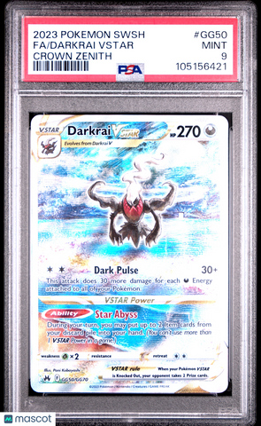 Pokemon TCG Darkrai Vstar Fa #GG50 Crown Zenith PSA 9