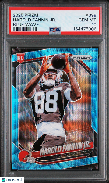 Harold Fannin JR. - 2025 Panini Prizm Blue Wave PSA 10