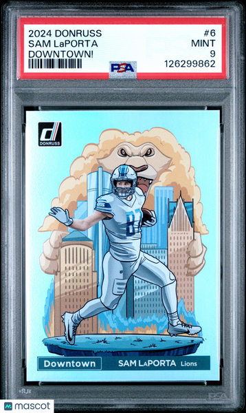 Sam Laporta - 2024 Panini Donruss Downtown! PSA 9 Case Hit
