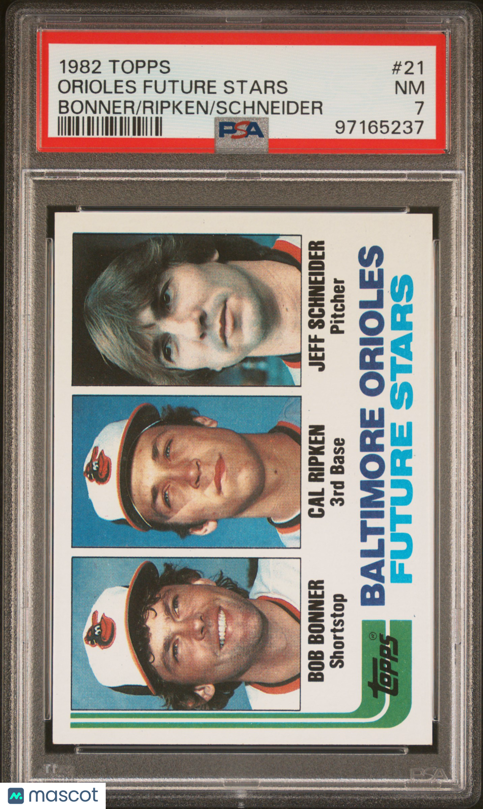 Orioles Future Stars - 1982 Topps Bonner Ripken Schneider PSA 7