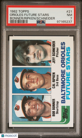 Orioles Future Stars - 1982 Topps Bonner Ripken Schneider PSA 7