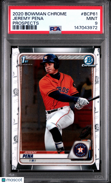 Jeremy Pena - 2020 Bowman Chrome Prospects PSA 9