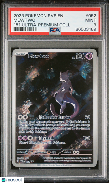 2023 Pokemon SVP EN-SV Black Star Promo Mewtwo 151 Ultra-Premium Coll PSA 9 #052