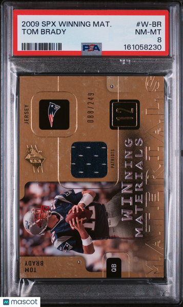 Tom Brady - 2009 SPX Winning Materials PSA 8 088/249