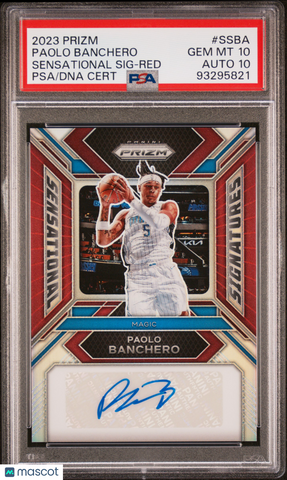Paolo Banchero - 2023 Panini Prizm Sensational Signatures Red PSA 10 9/99