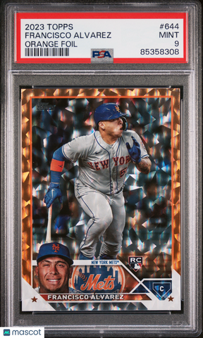 Francisco Alvarez - 2023 Topps Orange Foil PSA 9 253/299