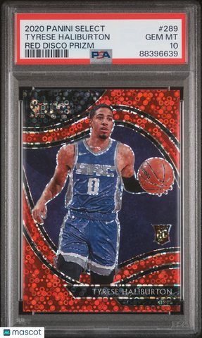 Tyrese Haliburton - 2020 Panini Select Red Disco Prizm PSA 10 03/49