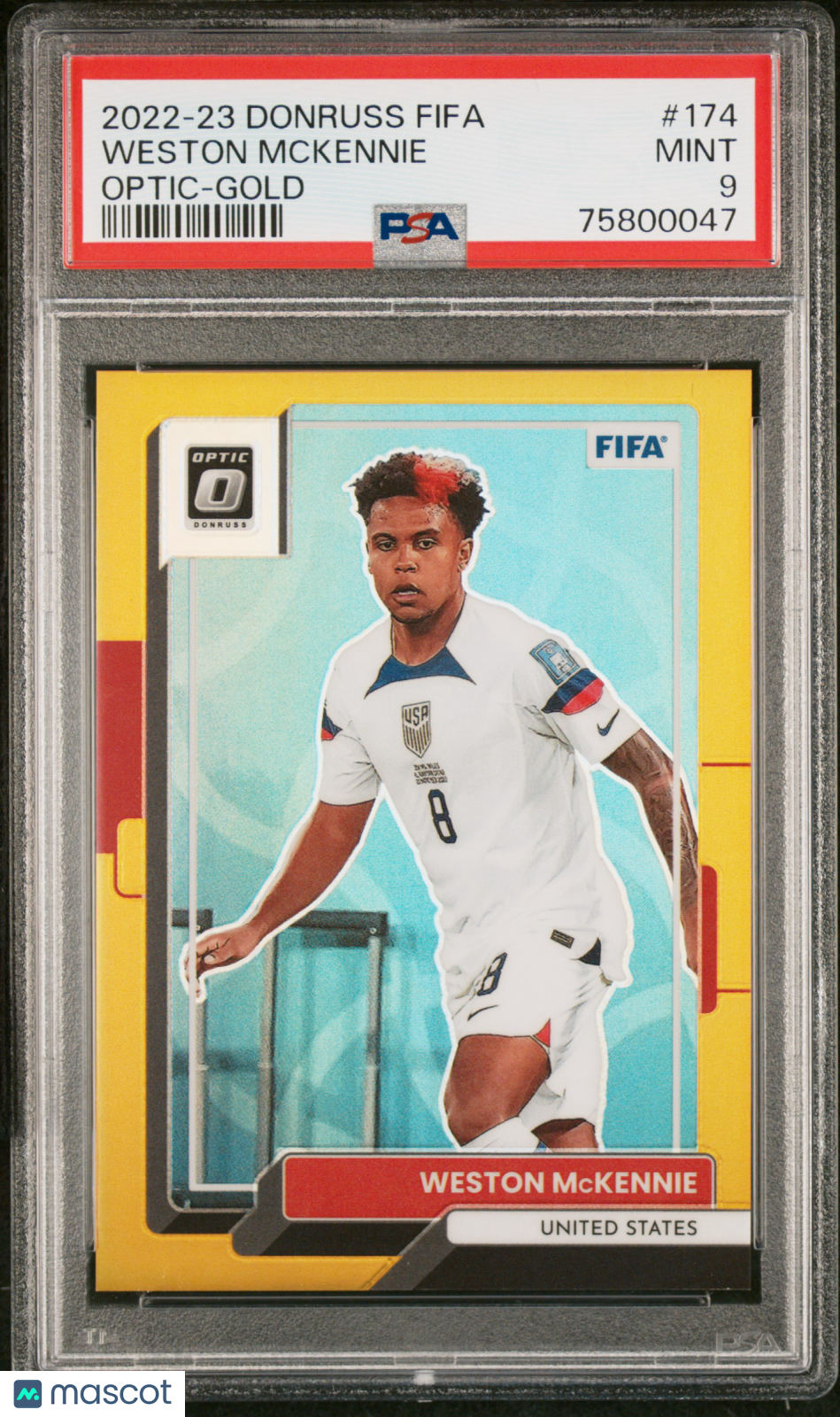 Weston Mckennie - 2022 Panini Donruss FIFA Optic Gold PSA 9