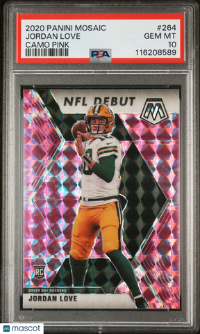 Jordan Love - 2020 Panini Mosaic Camo Pink PSA 10