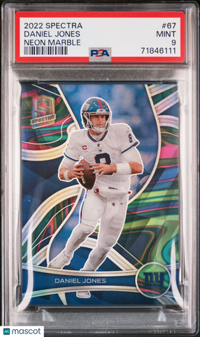 Daniel Jones - 2022 Panini Spectra Neon Marble PSA 9 /4