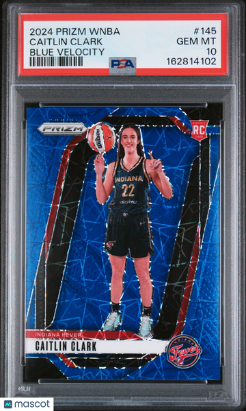 Caitlin Clark - 2024 Panini Prizm WNBA Blue Velocity PSA 10 Rookie