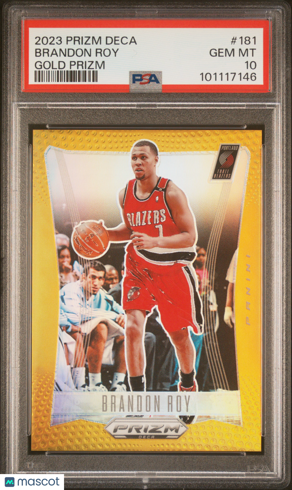 Brandon Roy - 2023 Panini Prizm Deca Gold PSA 10