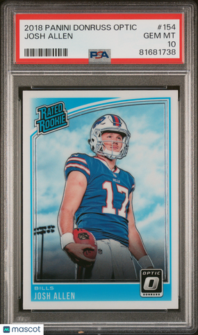 Josh Allen - 2018 Panini Donruss Optic PSA 10
