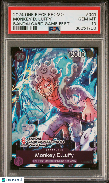 2024 One Piece Promos Monkey D. Luffy Bandai Card Games Fest PSA 10 #041