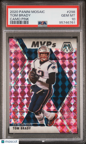 Tom Brady - 2020 Panini Mosaic Camo Pink PSA 10