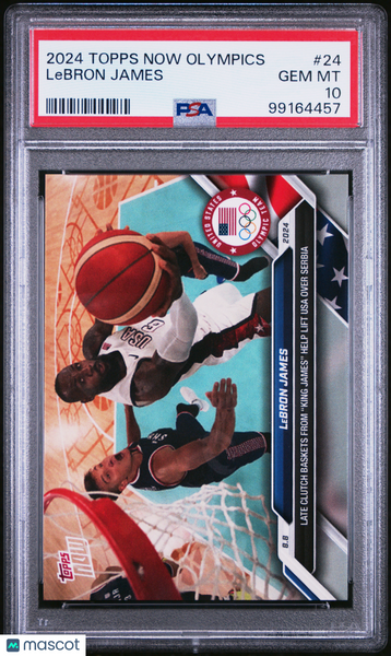 LeBron James - 2024 Topps Now Olympic Games PSA 10