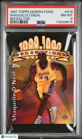 Shaquille O'Neal - 1997 Topps Generations Refractor PSA 8