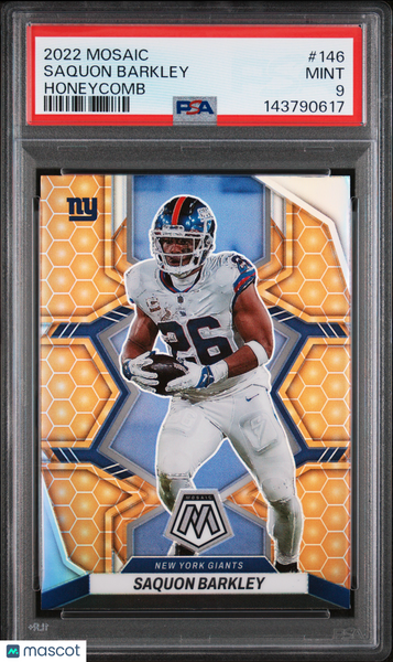 Saquon Barkley - 2022 Panini Mosaic Honeycomb #146 PSA 9