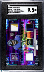 Zay Flowers - 2023 Panini Spectra Neon Pink Prizm Patch Rookie SGC 9.5 /15