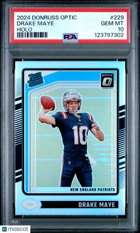 Drake Maye - 2024 Panini Donruss Optic Holo PSA 10