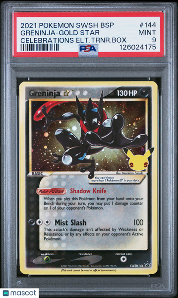 2021 Pokemon Swsh Black Star Promo Greninja-Gold Star PSA 9 #144