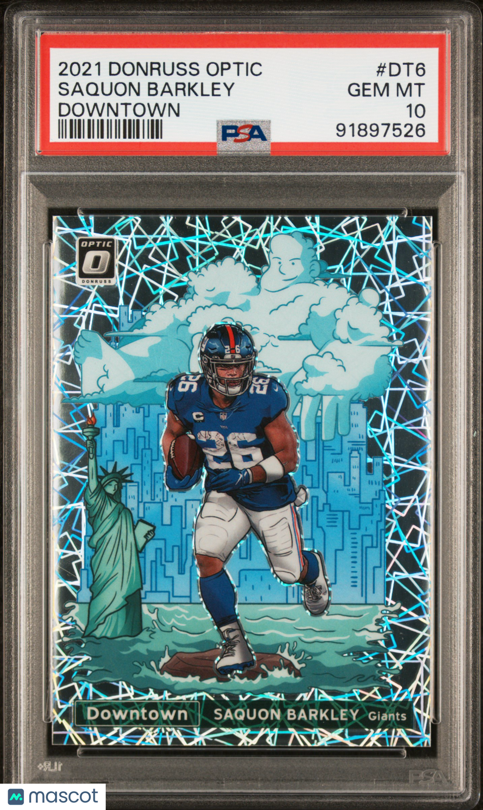 Saquon Barkley - 2021 Panini Donruss Optic Downtown PSA 10 GEM MINT