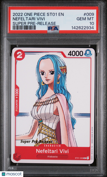 2022 One Piece Starter Deck St01-Straw Hat Crew Nefeltari Vivi PSA 10 #009