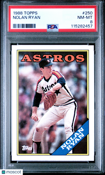 Nolan Ryan - 1988 Topps #250 PSA 8